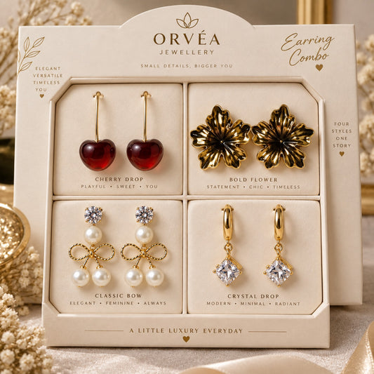 ORVÉA four style earring combo